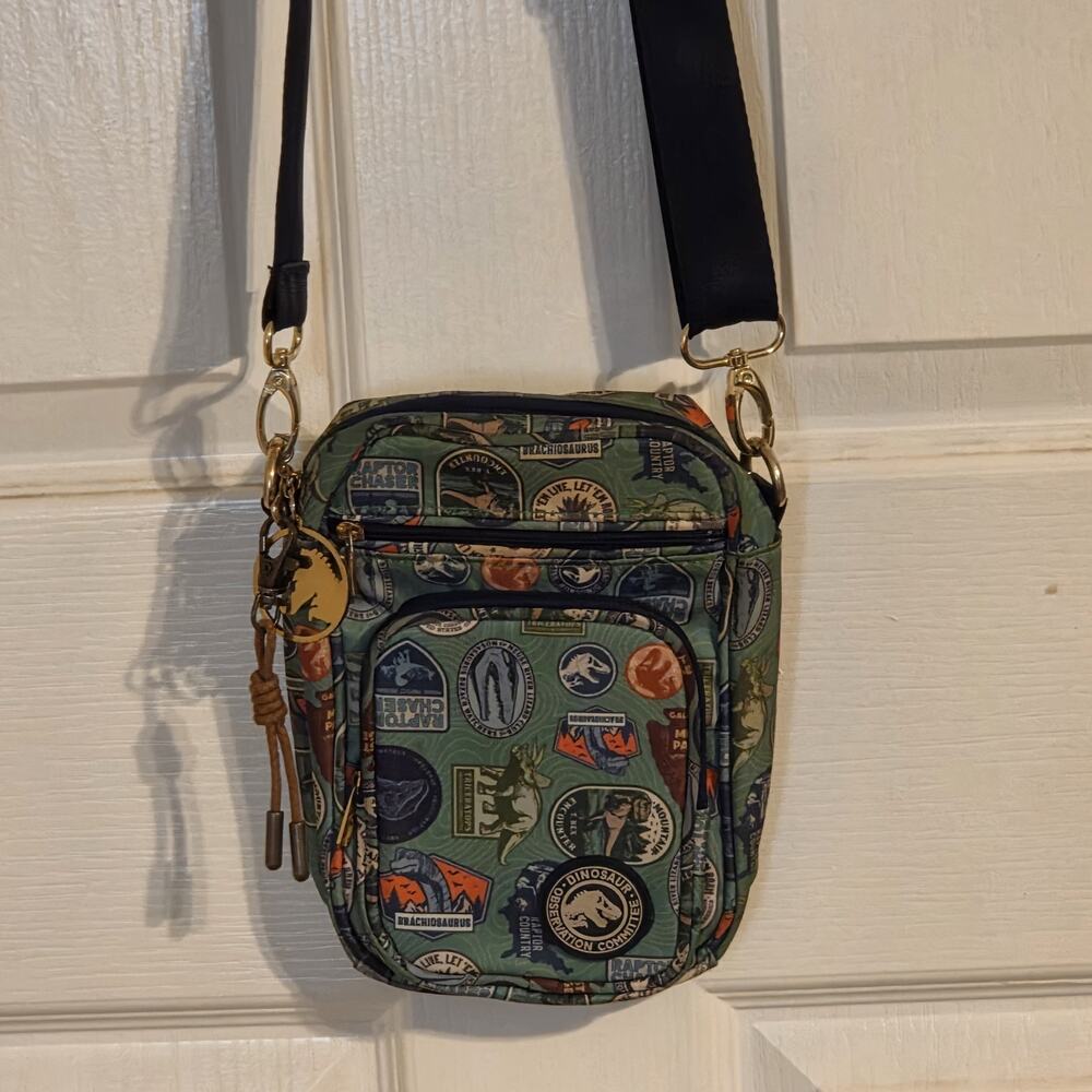 Universal Studios Jurassic World Park Crossbody AOP Dinosaur Observation Bag